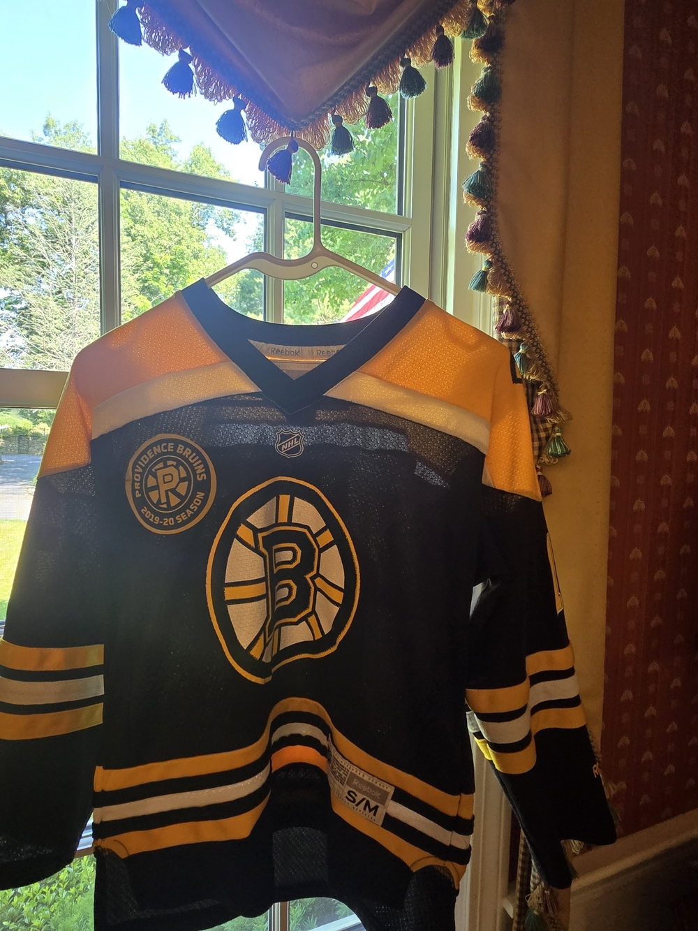 Reebok Milan Lucik Bruins Navy, Gold & White Hockey Jersey